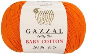 img 4 attached to Skein Total Gazzal Cotton Orange Knitting & Crochet