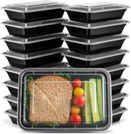 ez prepa [20 pack] 28oz single compartment meal prep containers with lids - 🍱 efficient food storage containers for bento box, lunch, microwave, freezer, dishwasher - easy prep and convenient logo