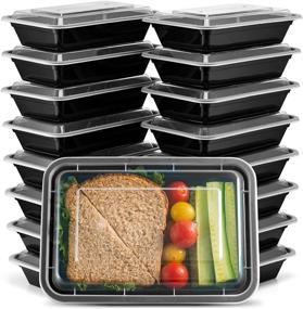 img 4 attached to Ez Prepa [20 Pack] 28oz Single Compartment Meal Prep Containers with Lids - 🍱 Efficient Food Storage Containers for Bento Box, Lunch, Microwave, Freezer, Dishwasher - Easy Prep and Convenient