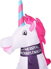 img 1 attached to Inflatable Unicorn for Holiday Time, 3.5 Feet Tall