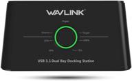 💾 wavlink usb c 3.0 dual bay sata i/ii/iii external hard drive docking station - 6tb capacity for 2.5 inch/3.5 inch hdd/ssd with uasp support, offline clone, and file backup options logo