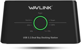 img 4 attached to 💾 WAVLINK USB C 3.0 Dual Bay SATA I/II/III External Hard Drive Docking Station - 6TB Capacity for 2.5 Inch/3.5 Inch HDD/SSD with UASP Support, Offline Clone, and File Backup Options