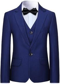 img 3 attached to Black Pieces Blazer Pants Formal Boys' Clothing and Suits & Sport Coats