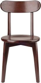 img 2 attached to 🪑 Winsome Pauline 2-PC Chair Set in Walnut – Stylish and Compact Seating Solution