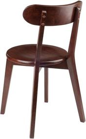 img 3 attached to 🪑 Winsome Pauline 2-PC Chair Set in Walnut – Stylish and Compact Seating Solution