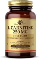 💊 solgar l-carnitine 250mg capsules - boosts energy & fat metabolism - non-gmo, vegan, gluten-free, dairy-free, kosher - 90 veggie caps - 45 servings logo