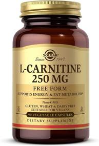 img 4 attached to 💊 Solgar L-Carnitine 250mg Capsules - Boosts Energy & Fat Metabolism - Non-GMO, Vegan, Gluten-Free, Dairy-Free, Kosher - 90 Veggie Caps - 45 Servings