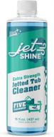 clean and shine with team shine jetshine jet tub cleaner - the ultimate jetted tub cleaner for bathtubs, whirlpools, and jacuzzis! septic safe, 16 ounces, 5 cleanings per bottle logo