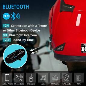 img 2 attached to ILM Bluetooth Integrated Modular Flip Up Full Face Motorcycle Helmet Sun Shield 6 Riders Group Intercom Mp3 (M