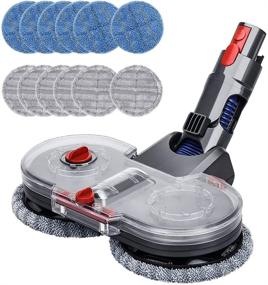 img 4 attached to 🧹 DrRobor Electric Mop Head Attachment for Dyson V15 V11 V10 V8 V7 Vacuum Cleaner - Removable Water Tank & 12 Washable Mop Pads