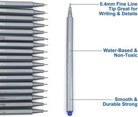 img 1 attached to 🖍️ Струйные ручки Ubefond Fineliners Fine Point: набор из 108 цветов с номерами цветов, ручки для журнала без размазывания для раскрашивания для взрослых и рисования