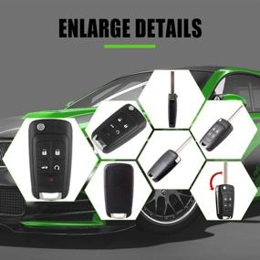 img 2 attached to 🔑 SCITOO Брелок без ключа для входа Flip Key Fob Case Shell - Совместим с Buick Encore Allure LaCrosse Regal, Chevrolet Camaro Cruze Limited Equinox Sonic, GMC Terrain - OHT01060512 5461A-01060512