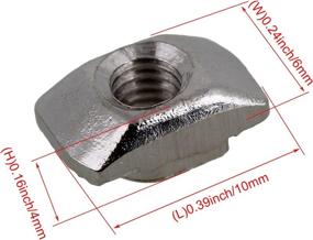 img 1 attached to 🔩 CNBTR 20 Series T Nuts: Premium Aluminum Slot Fastener Nut with M4 Thread - Pack of 50