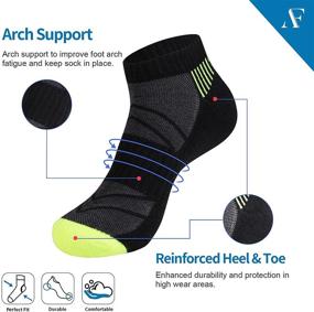 img 1 attached to AceFine Mens Socks Ankle Breathable Cushioned Running Workout