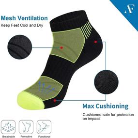 img 2 attached to AceFine Mens Socks Ankle Breathable Cushioned Running Workout