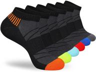 acefine mens socks ankle breathable cushioned running workout logo