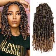 🔥 14-дюймовые искусственные замшелые косички "faux locs" на крючке soft butterfly locs - 6 штук, предварительно завитые, натуральные синтетические волосы для женщин (12 прядей/упаковка; цвет: 1b/27) логотип