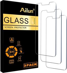 img 4 attached to Защитное стекло Ailun Glass Screen Protector для iPhone 13 Pro Max [Дисплей 6,7 дюйма] 2021 года, набор из 3 штук, совместимо с чехлами из закаленного стекла