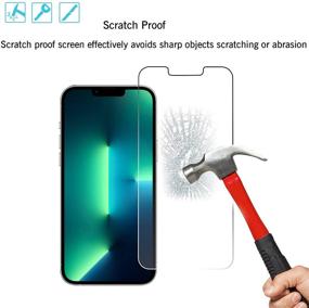 img 2 attached to Защитное стекло Ailun Glass Screen Protector для iPhone 13 Pro Max [Дисплей 6,7 дюйма] 2021 года, набор из 3 штук, совместимо с чехлами из закаленного стекла