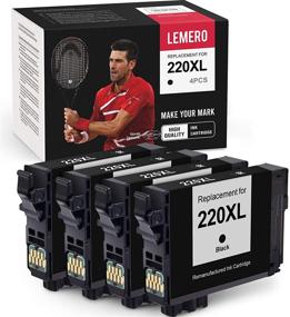 img 4 attached to 🖨️ LEMERO Remanufactured Ink Cartridge Replacement for Epson 220 XL 220XL T220XL Compatible with Workforce WF-2630 WF-2650 WF-2660 WF-2760 WF-2750 Expression Home XP-320 XP-420 XP-424 (4 Black)