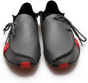 img 2 attached to Ceyue Leather Loafers Breathable Grey 8 5