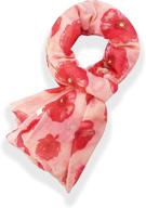 🌸 lightweight women's poppies flower print long scarf - soft and stylish shawl logo