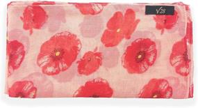 img 1 attached to 🌸 Lightweight Women's Poppies Flower Print Long Scarf - Soft and Stylish Shawl