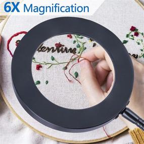 img 3 attached to 🔍 Magnifying Glass with LED Light - 72 LED Magnifier Glasses with 4.72 Inch Lens, 3 Color Modes and Clamp Lamp - Ideal for Circuit Boards, Hobby, Repair, Crafts, Reading - 6X Magnification