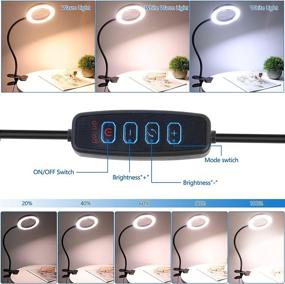 img 2 attached to 🔍 Magnifying Glass with LED Light - 72 LED Magnifier Glasses with 4.72 Inch Lens, 3 Color Modes and Clamp Lamp - Ideal for Circuit Boards, Hobby, Repair, Crafts, Reading - 6X Magnification