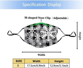 img 1 attached to 🎄 Merry Christmas Winter Mask: Adjustable Ear Loops, Nose Wire & Washable Cloth Face 'n' Nose Protection