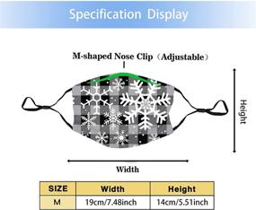 img 2 attached to 🎄 Merry Christmas Winter Mask: Adjustable Ear Loops, Nose Wire & Washable Cloth Face 'n' Nose Protection