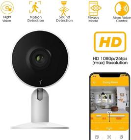 img 3 attached to 🏠 Arenti IN1 Видеокамера для домашней безопасности: 1080P Full HD, 2.4G WiFi, Ночное видение, 32GB SD-карта, Двухсторонняя аудиосвязь, Обнаружение движения и звука, Совместимость с Alexa и Google Assistant