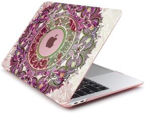 img 3 attached to 👩 CiSoo MacBook Pro 13 Inch Case 2019 2018 2017 2016 Mandala Laptop Hard Shell Case with Keyboard Cover, Sleeve, and Protective Bag for Model Number A2159/A1706/A1989, Compatible with MacBook Pro 13’’ with Touch Bar