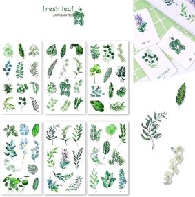 img 3 attached to 🎨 Creative Scrapbooking Washi Stickers - 18 Sheets (300PCS) - Self Adhesive Flowers, Plants, Animals, and Aesthetic Designs for Scrapbooking, Bujo, Envelope Seals, Diary, DIY Cards, and Calendars