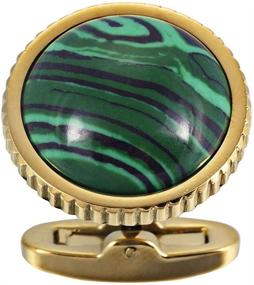 img 2 attached to FORCEHOLD Cufflinks Malachite Stainless Shirts One