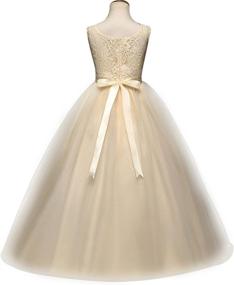 img 1 attached to 👗 Yaphyee Sleeveless Bridesmaid Princess Communion Girls' Clothing: Chic and Elegant Attire for Special Occasions