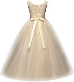 img 3 attached to 👗 Yaphyee Sleeveless Bridesmaid Princess Communion Girls' Clothing: Chic and Elegant Attire for Special Occasions