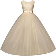 👗 yaphyee sleeveless bridesmaid princess communion girls' clothing: chic and elegant attire for special occasions logo