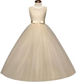 img 2 attached to 👗 Yaphyee Sleeveless Bridesmaid Princess Communion Girls' Clothing: Chic and Elegant Attire for Special Occasions