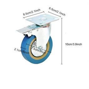 img 2 attached to Youngine 4-Pack Swivel Caster Wheels - Heavy Duty with Brakes