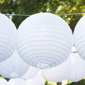 img 1 attached to Just Artifacts Decorative Round Chinese Paper Lanterns 12pcs Assorted Sizes, White Color