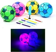 🌟 7'' tetherball set for kids: light up soccer ball, brighter than glows in dark - indoor outdoor gift for teenagers & toddlers with rope and pump логотип