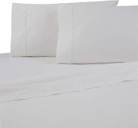 img 4 attached to 🛏️ Luxurious Martex Supima Cotton King Sheet Set, 700 Thread Count, Bright White: Sleep in Style and Comfort