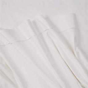 img 3 attached to 🛏️ Luxurious Martex Supima Cotton King Sheet Set, 700 Thread Count, Bright White: Sleep in Style and Comfort
