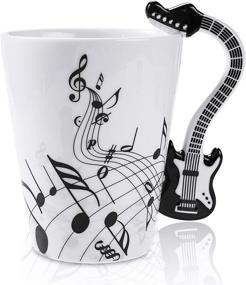 img 4 attached to 🎸 LanHong - 13.5 Ounce Guitar Mug: The Perfect Gift for Guitar Players and Musicians