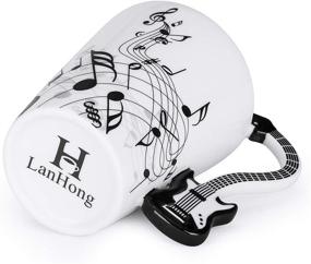 img 1 attached to 🎸 LanHong - 13.5 Ounce Guitar Mug: The Perfect Gift for Guitar Players and Musicians