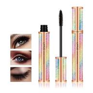 enhance your lashes with 4d silk fiber waterproof mascara - long lasting, smudge-proof & natural curling and lengthening mascara - extra long and exquisitely black logo