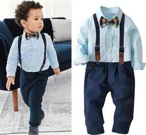 img 3 attached to 👔 Burgundy Boys' Clothing: Nwada Suspenders for Dapper Young Gentlemen