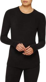 img 1 attached to 👕 Cuddl Duds ClimateRight Stretch Fleece Long Sleeve Crew Top