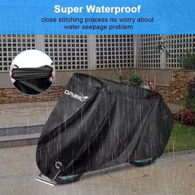 img 3 attached to 🚲 OPAMOO Bike Cover - Waterproof Outdoor Bicycle Rain Covers | Sun UV Dust Wind Proof w/ Lock Hole | Mountain Road Electric Bike